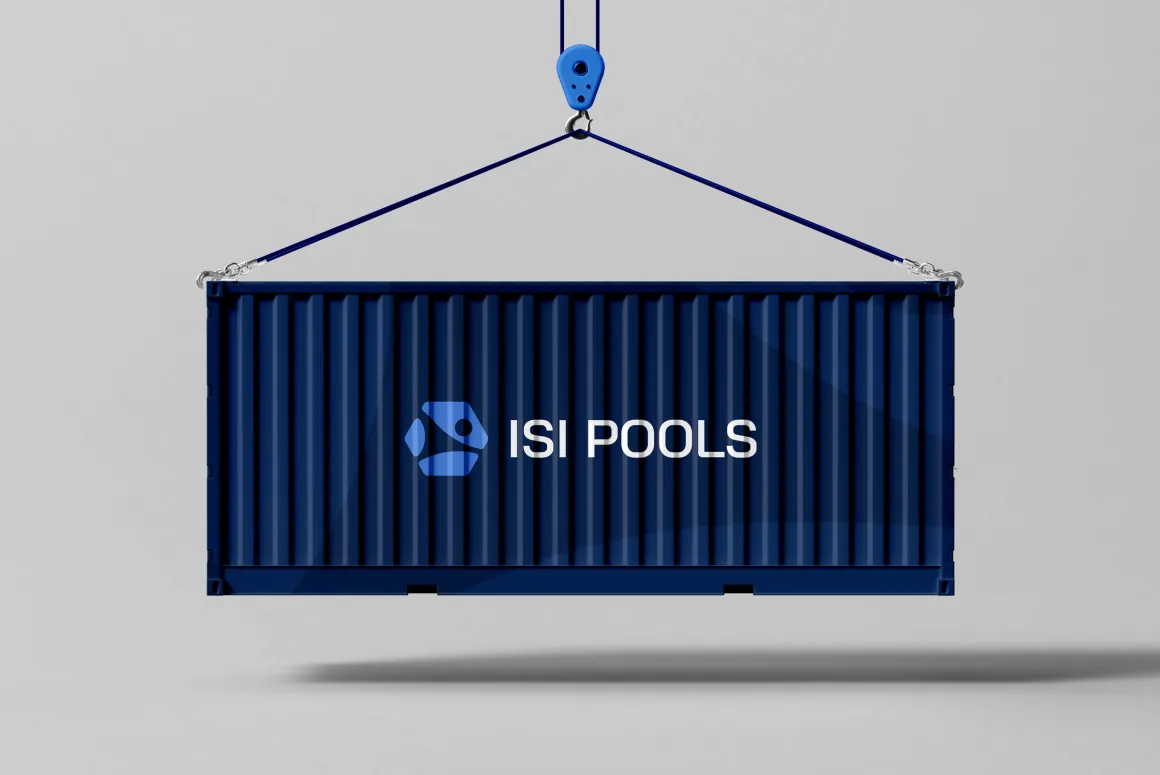 ISI Pools — Il marchio sui container di cantiere